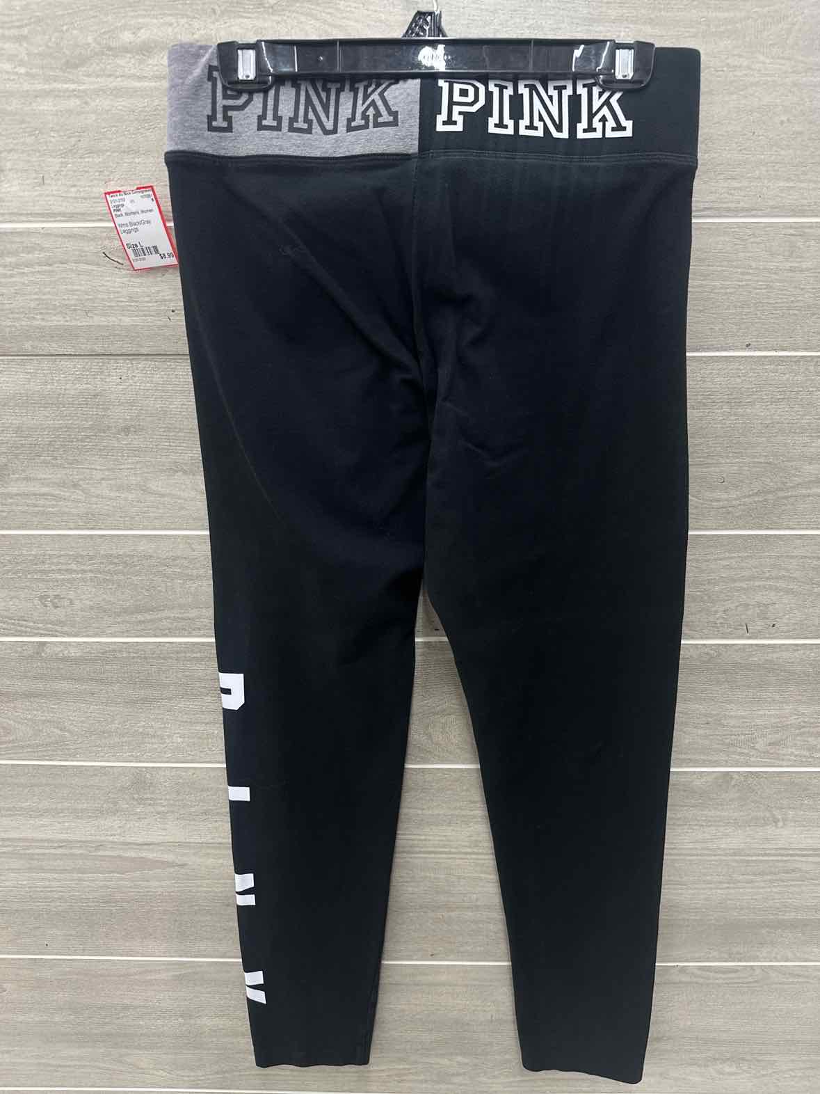 PINK Size L Black Womens Leggings