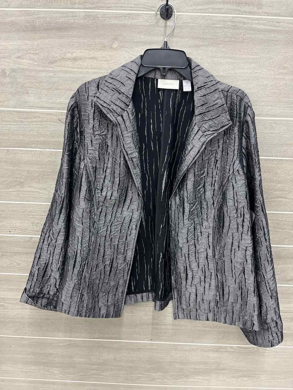 Chico's Size 16 Gray Womens Blazer