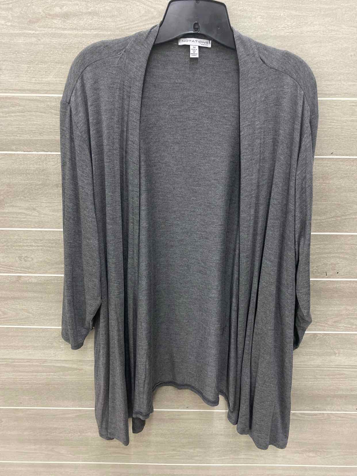 Notations Gray Womens Size 3X Shirt