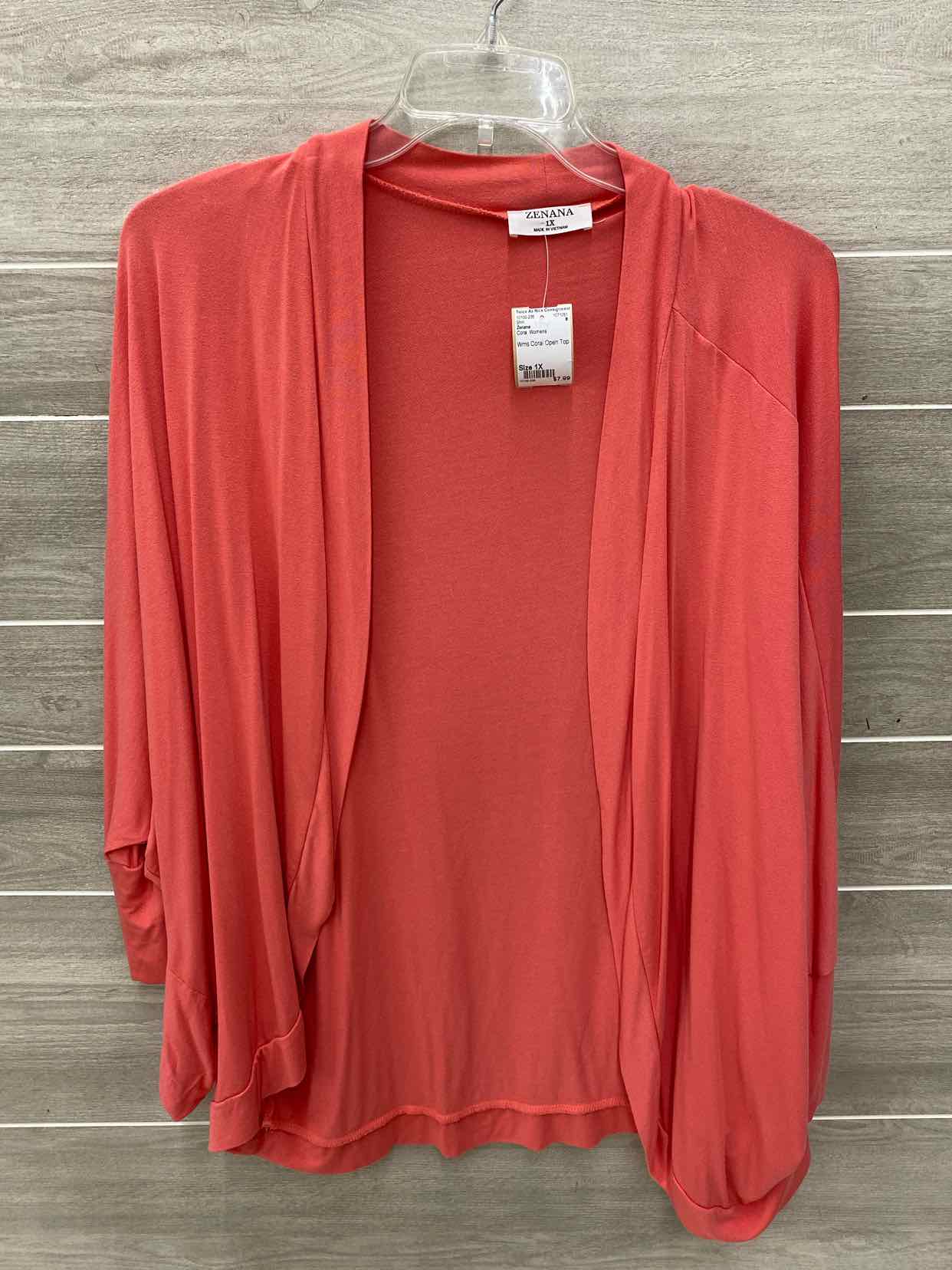 Zenana Coral Womens Size 1X Shirt