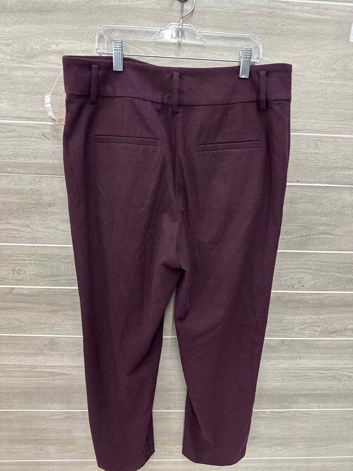 LOFT Size 10 Burgundy Womens Pants