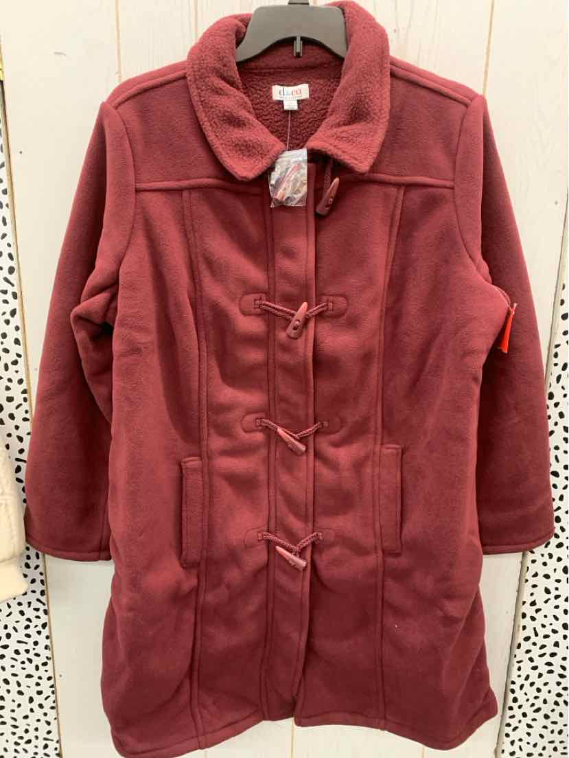 D & Co Burgundy Womens Size 1X Jacket (Outdoor)
