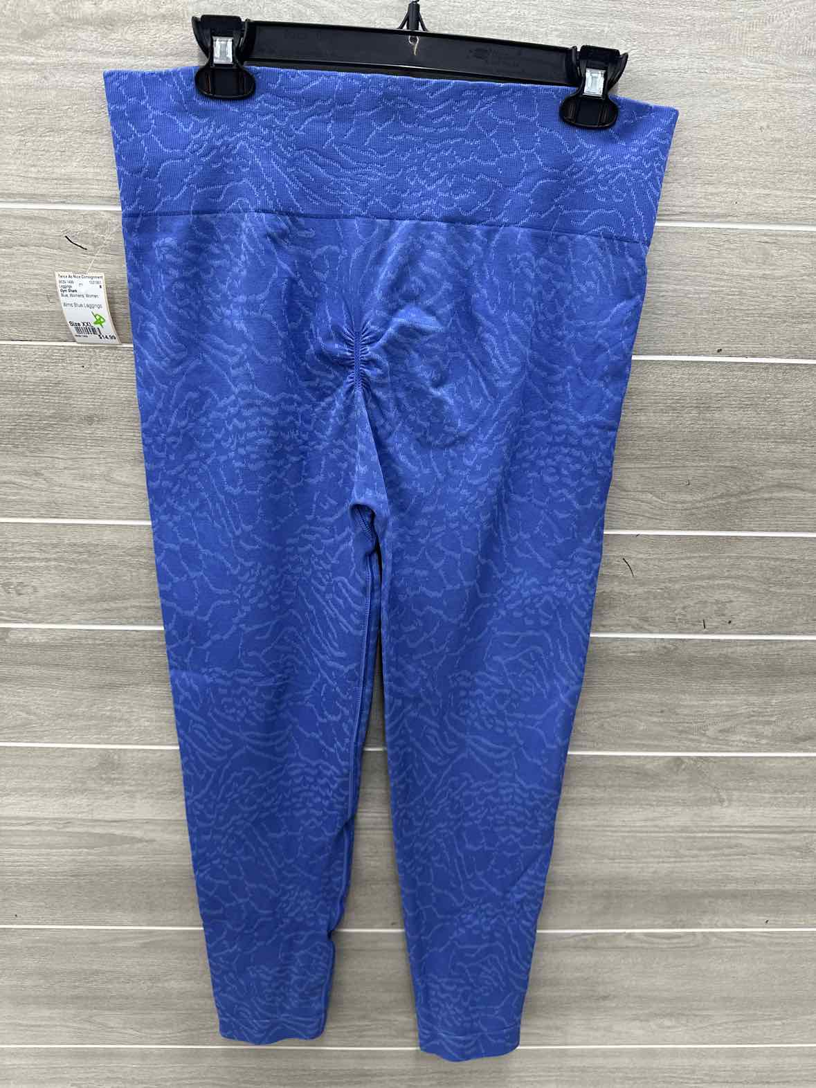 Gym Shark Size XXL Blue Womens Leggings