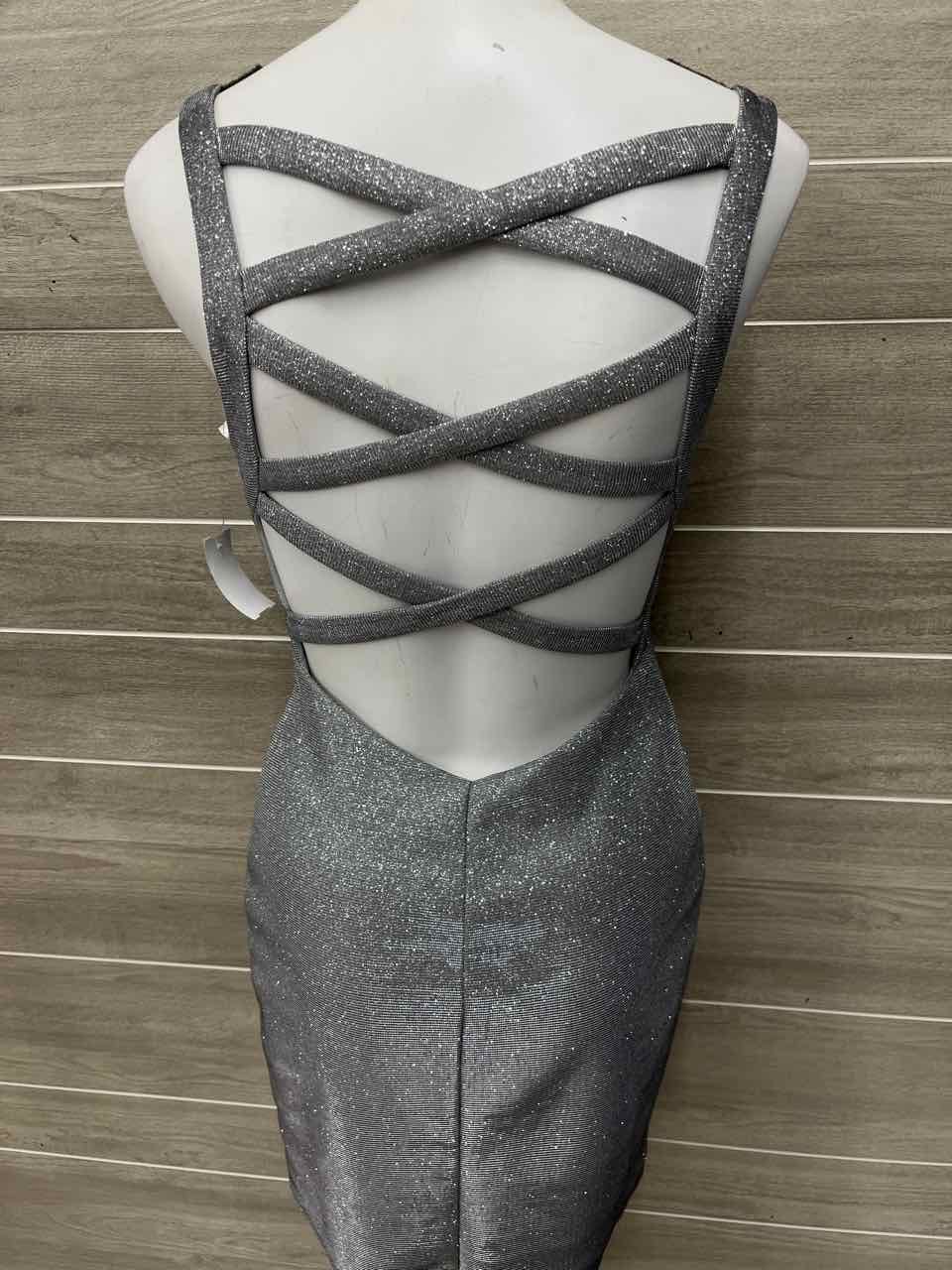Size 2 Silver Womens Gown/Evening Wear
