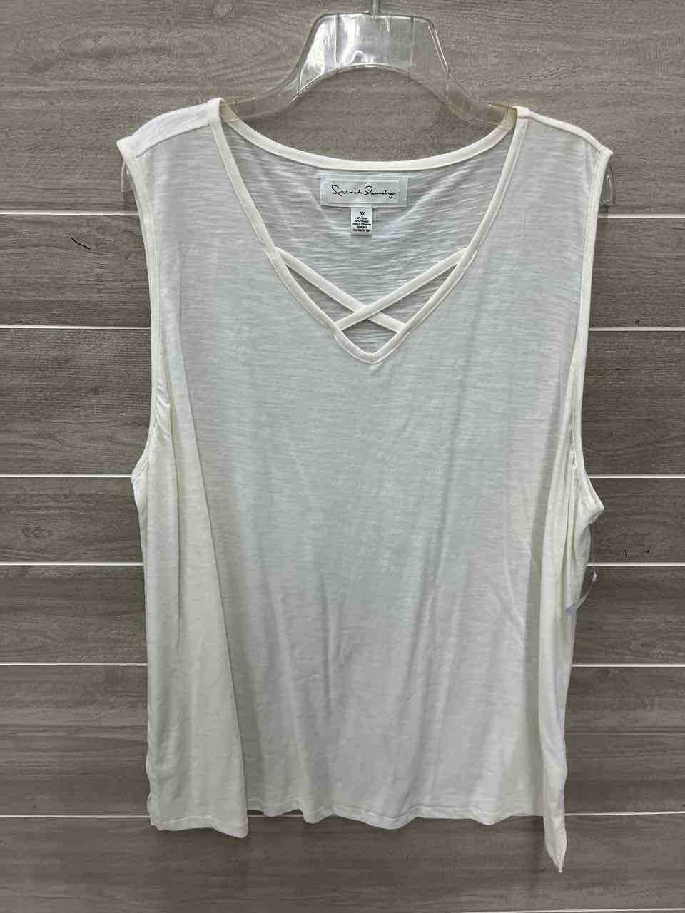 French Laundry Cream Womens Women Size 3X Tank Top