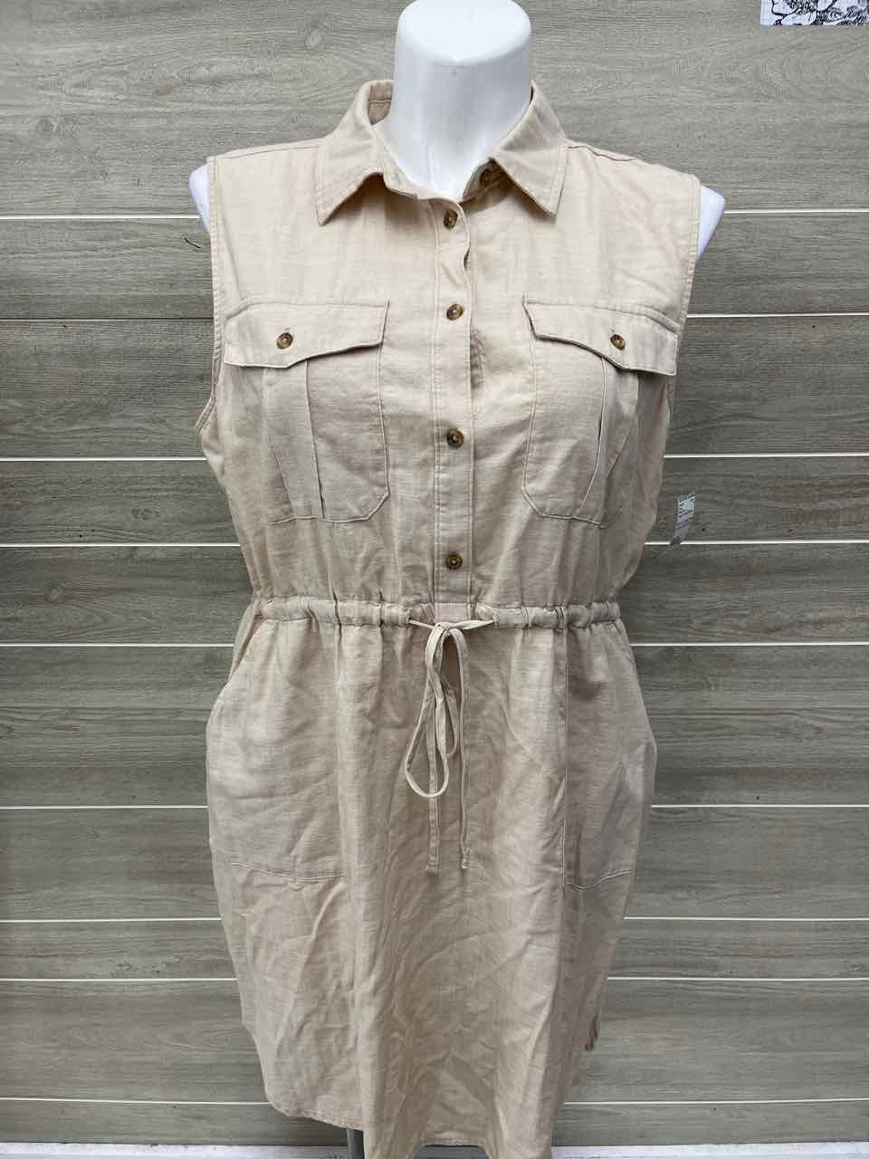 time and tru women's dresses Time & Tru Size 20 Beige Womens Dress – Twice As Nice Consignments