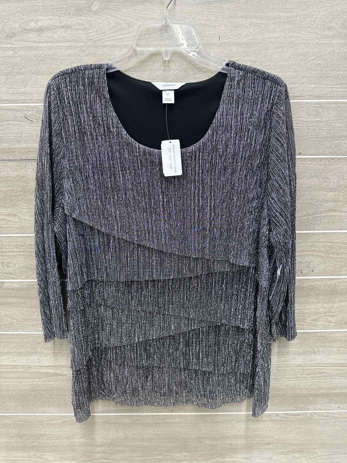 Christopher & Banks Size 1X Silver Plus Shirt