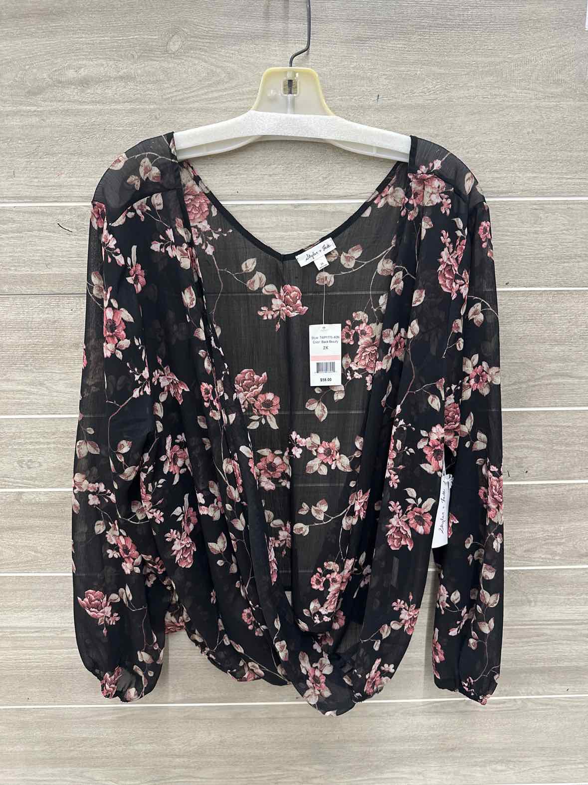 Size 2X Black Plus Shirt