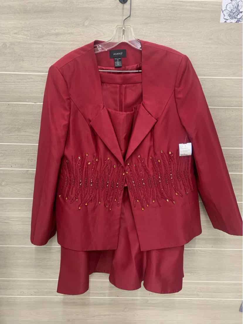 Ashro Burgundy Womens Size 18 Skirt Set