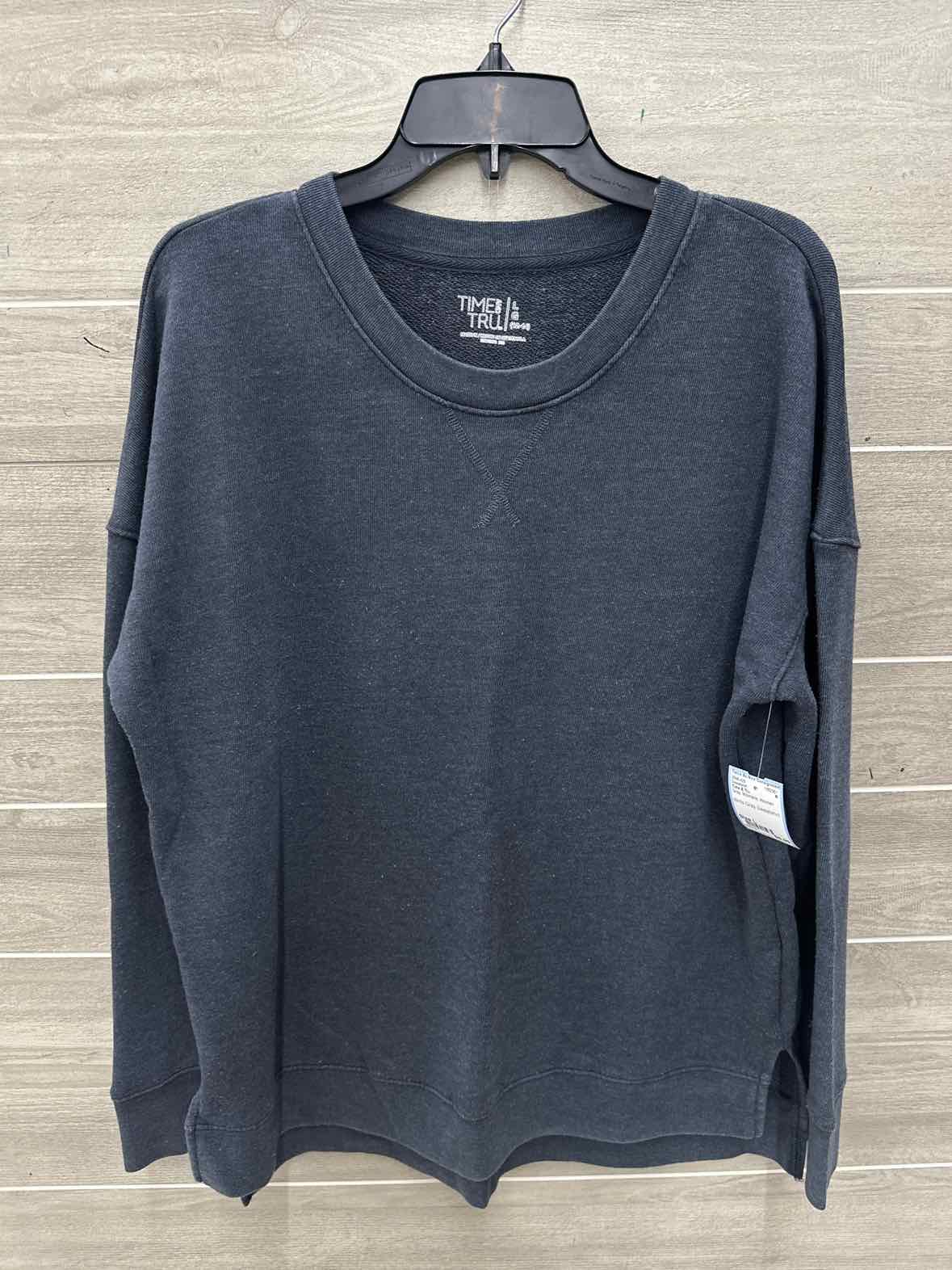 Time & Tru Size L Gray Womens Sweatshirt