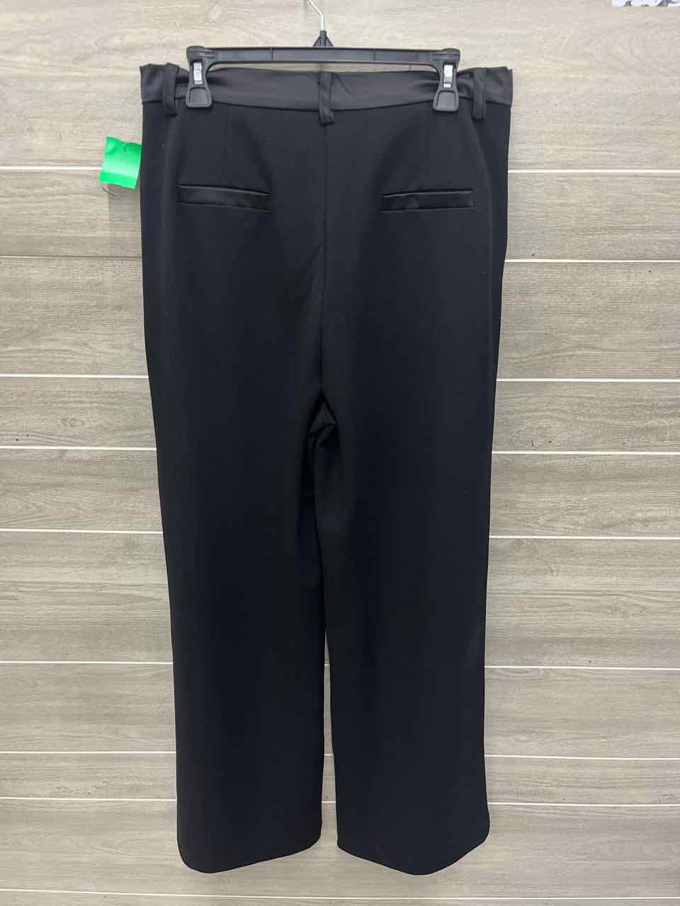 AQUA Size 14 Long Black Womens Pants