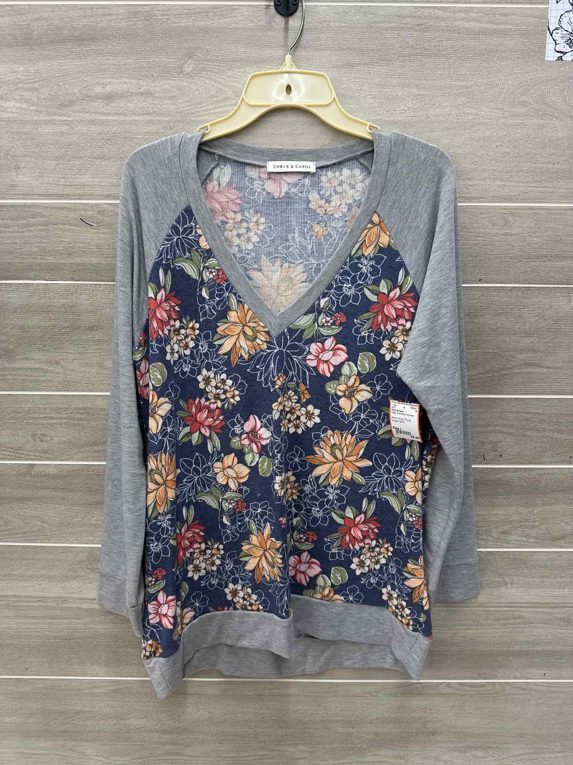 Chris & Carol Gray Womens Women Size L Shirt