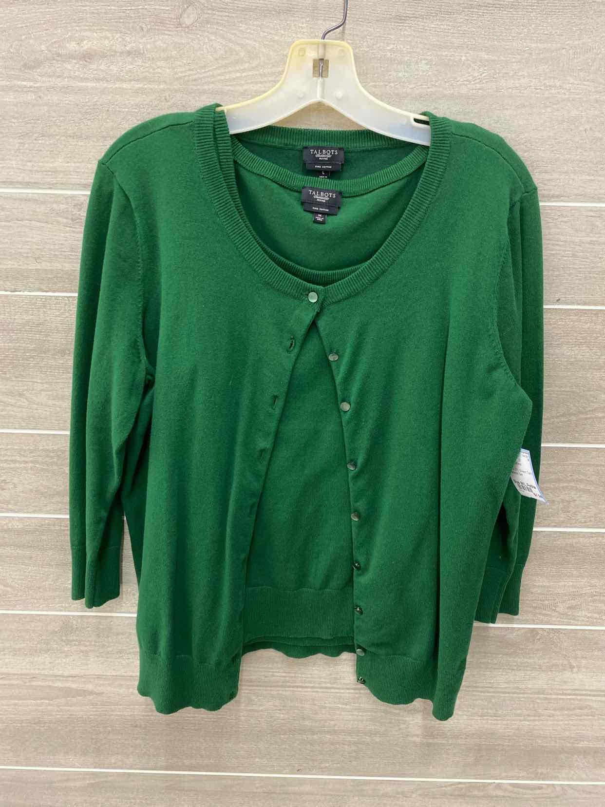 Talbots Green Womens Size M/L Petite Sweater