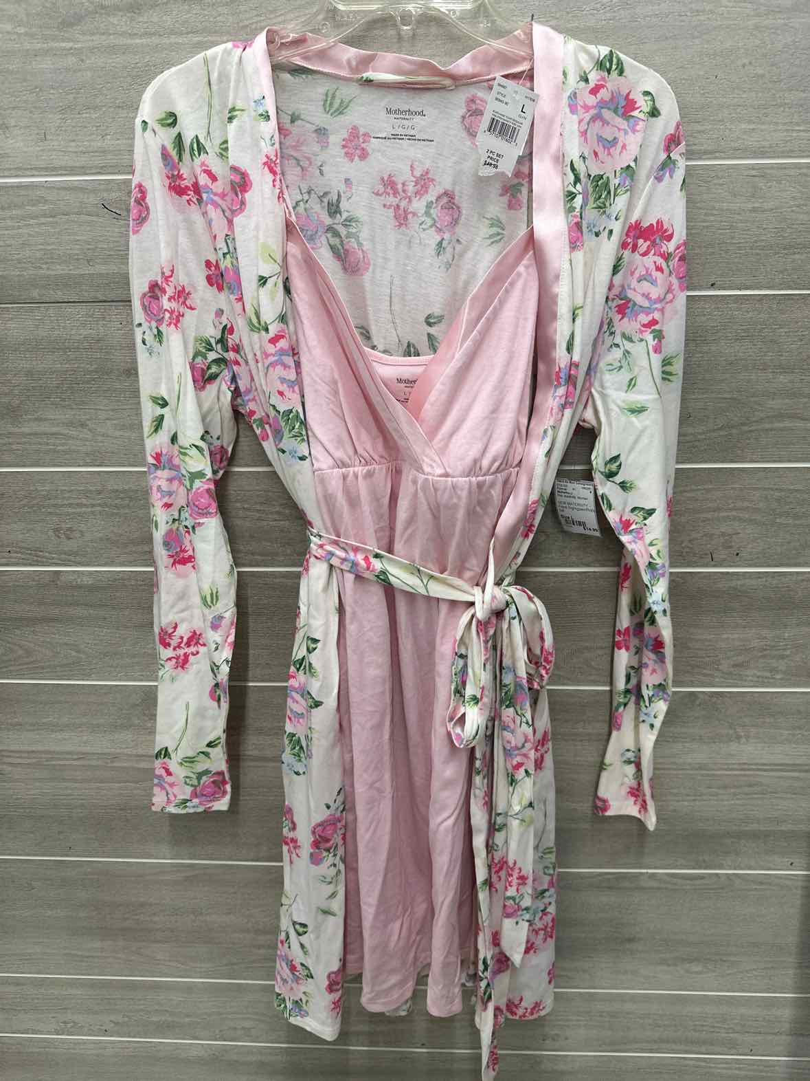 Motherhood Size L Pink Maternity Pajamas