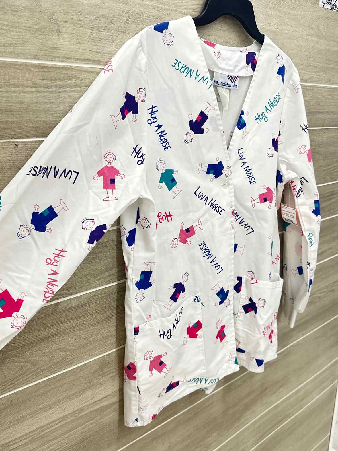 White Womens Women Size Small Scrub Top