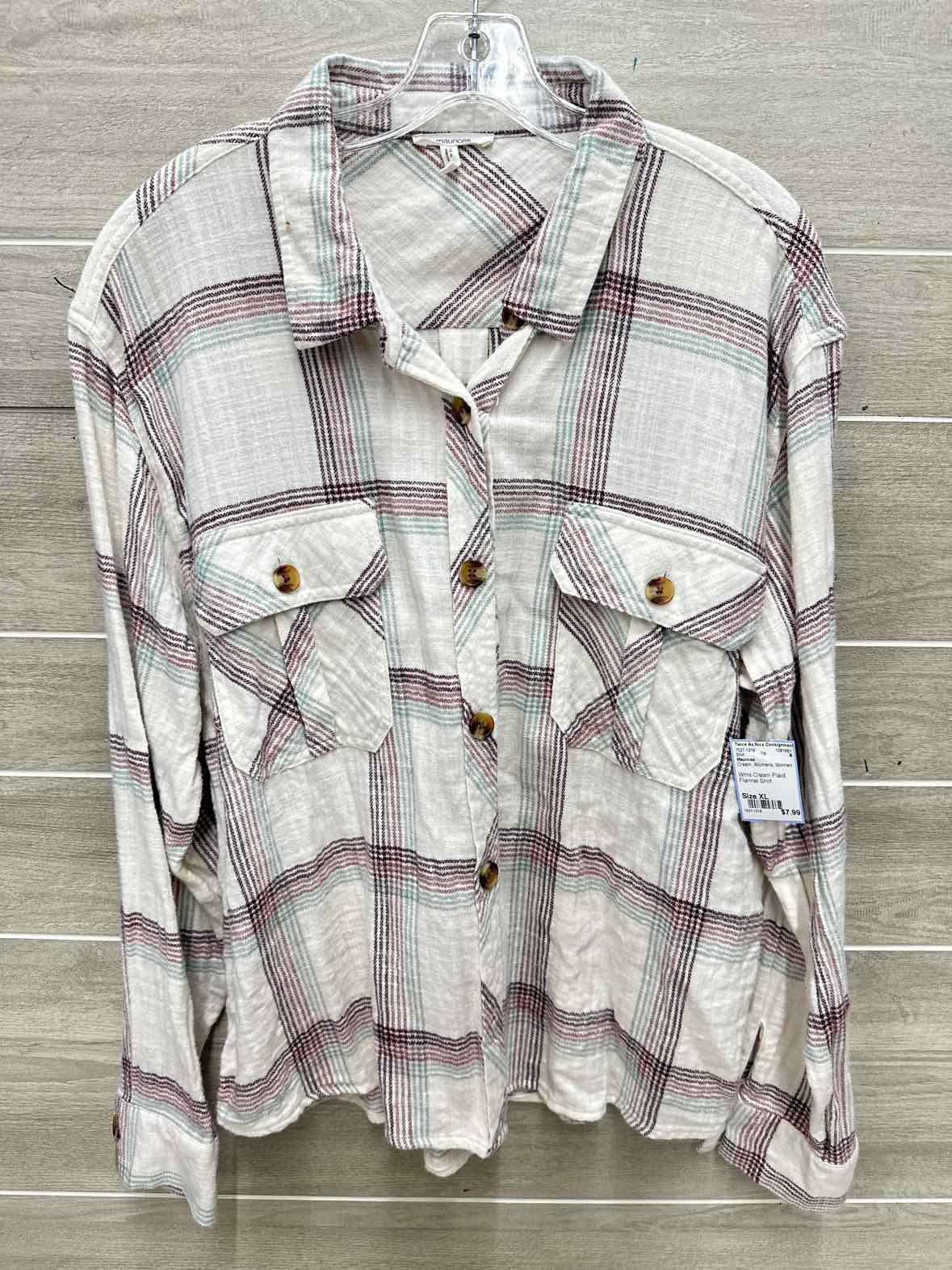 Maurices Size XL Cream Womens Shirt