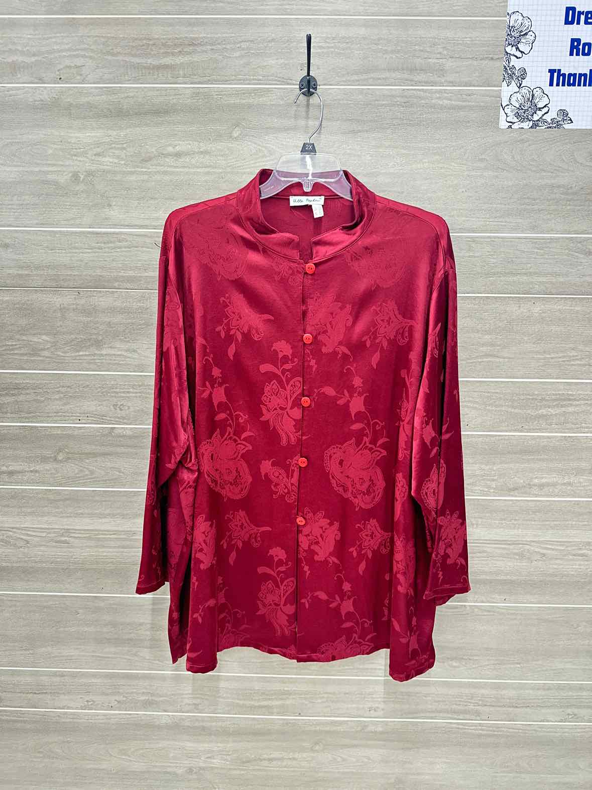 Ulla Popken Size 5 Burgundy Plus Shirt