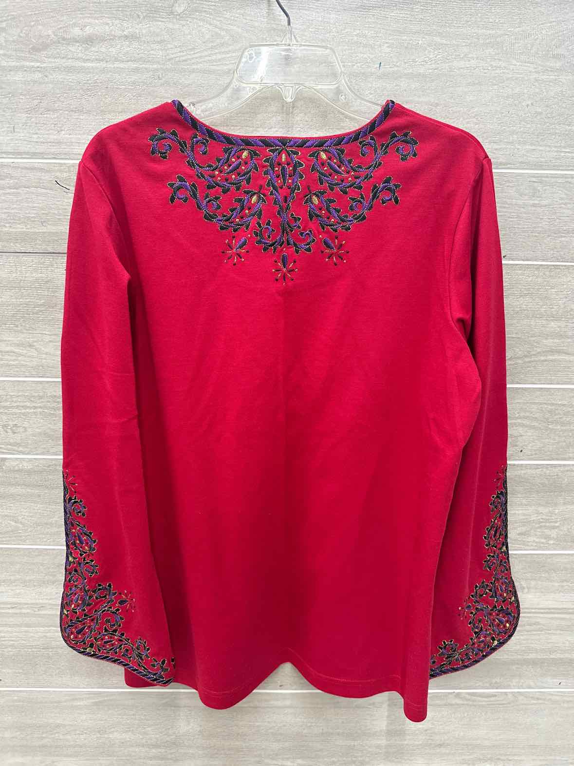 Bob Mackie Size L/XL Red Womens Shirt