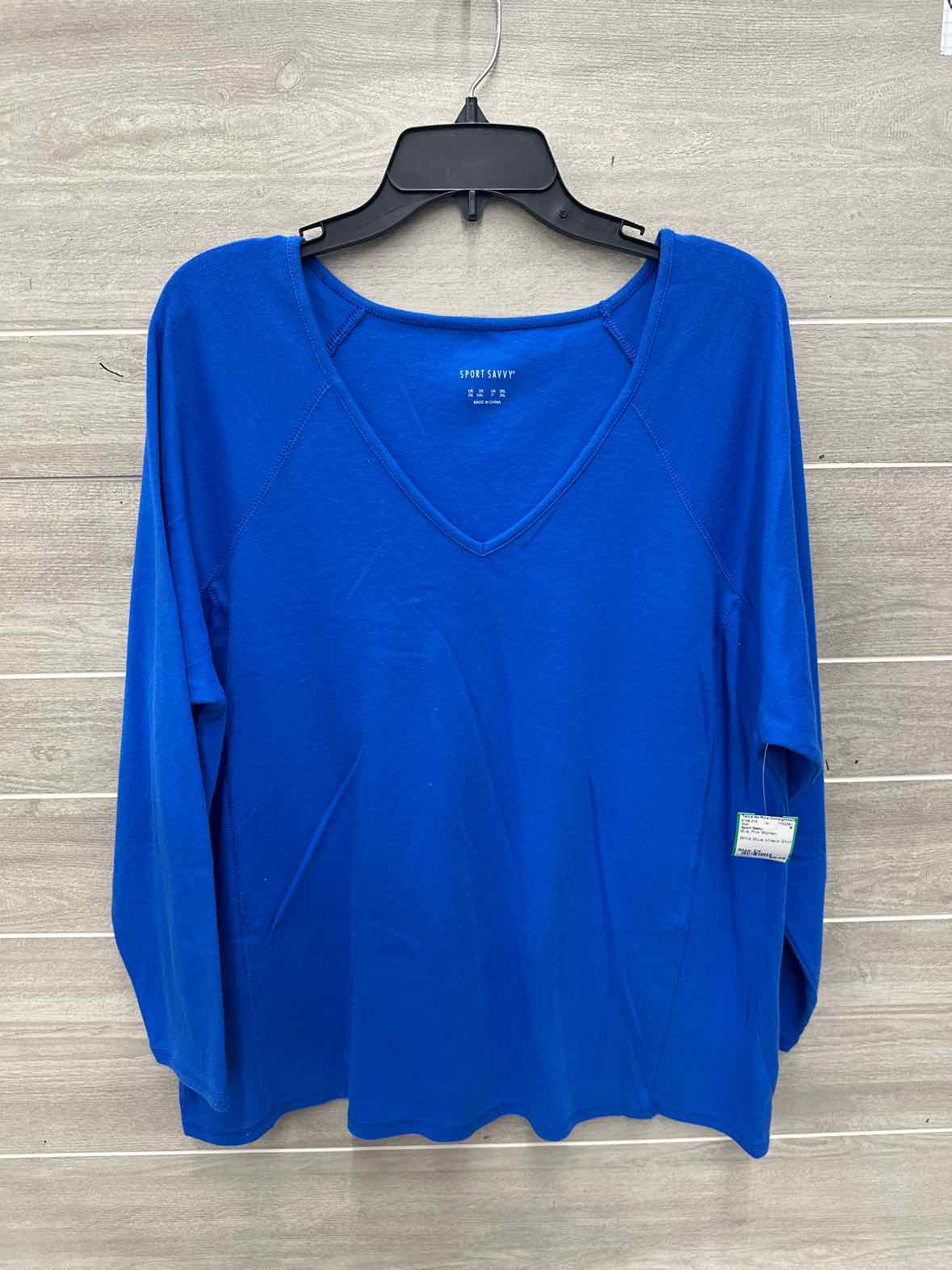 Sport Saavy Size 2X Blue Plus Shirt