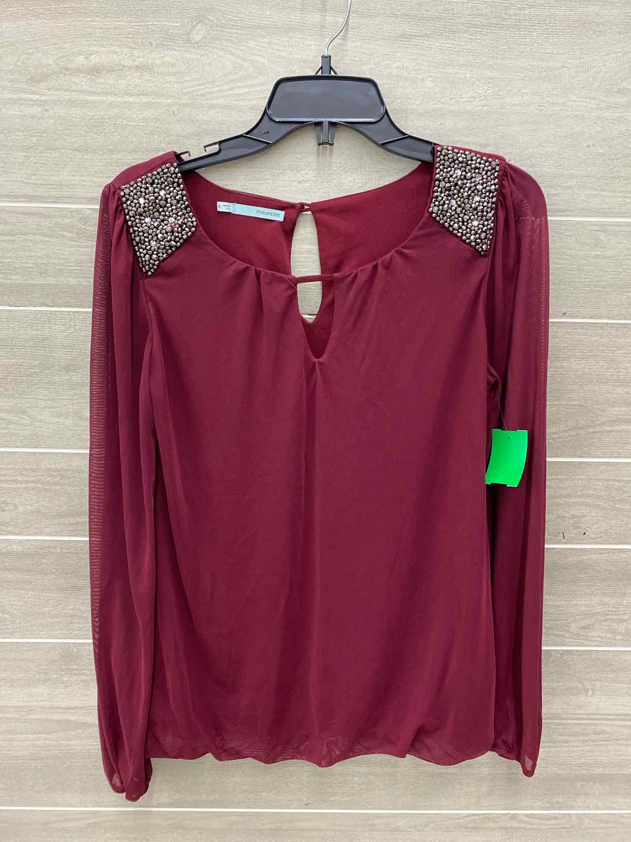 Maurices Burgundy Womens Size Small Shirt
