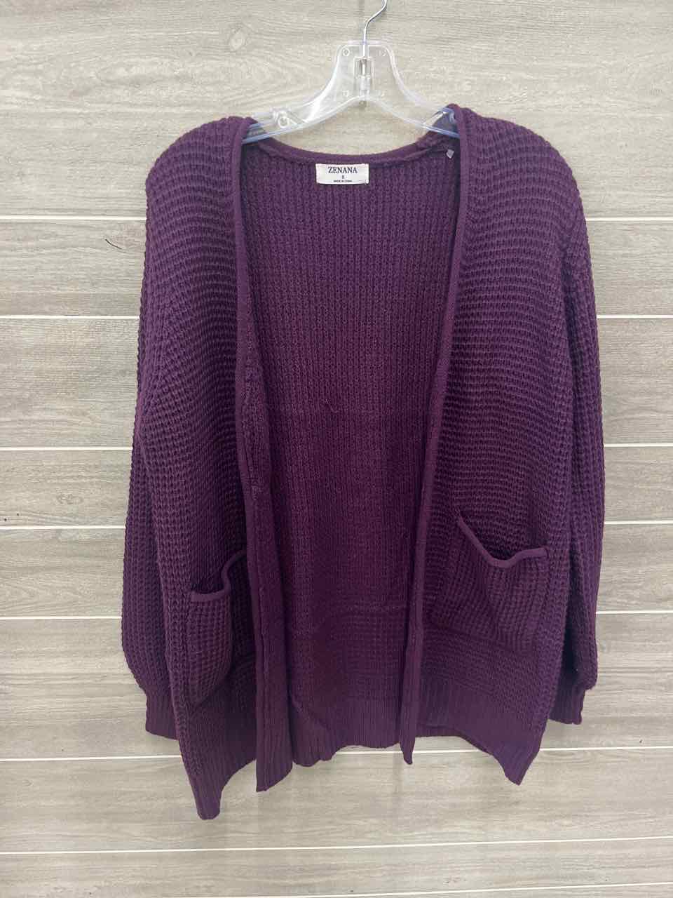 Zenana Size S Purple Womens Sweater