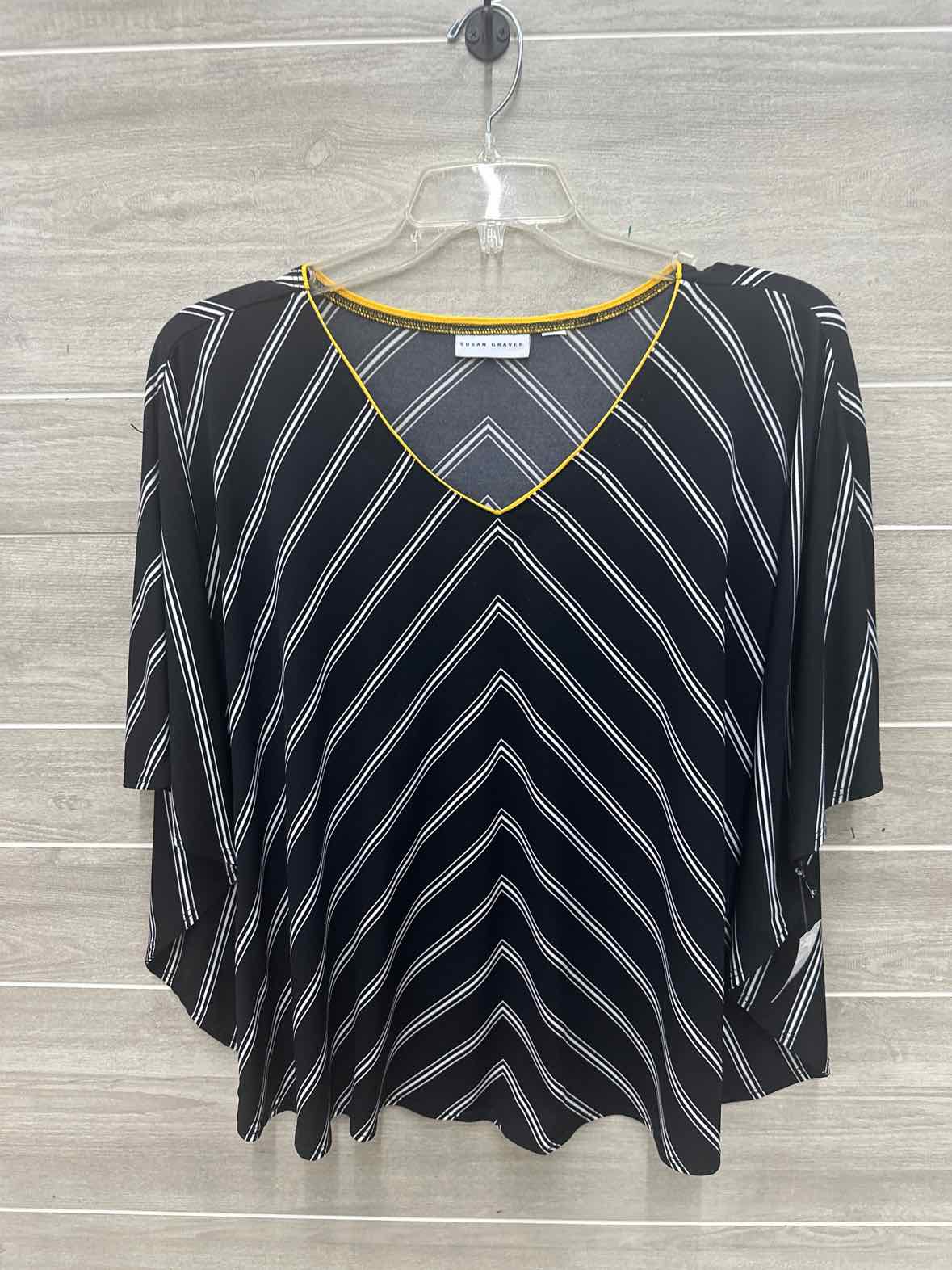 Susan Graver Size L/XL Black Womens Shirt