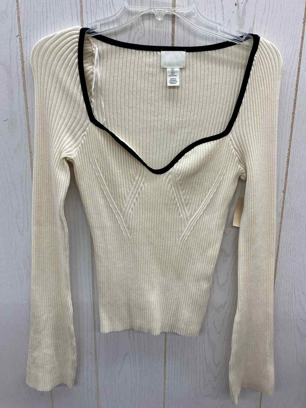 H&M Cream Womens Size L Shirt