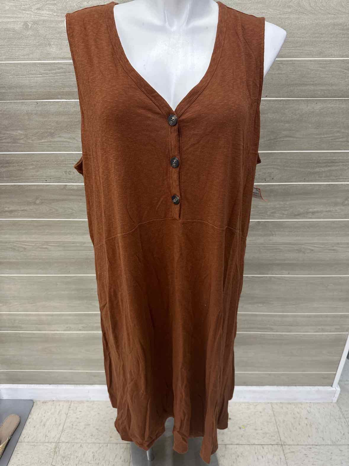 J Jill Brown Womens Women Size 4X Dress