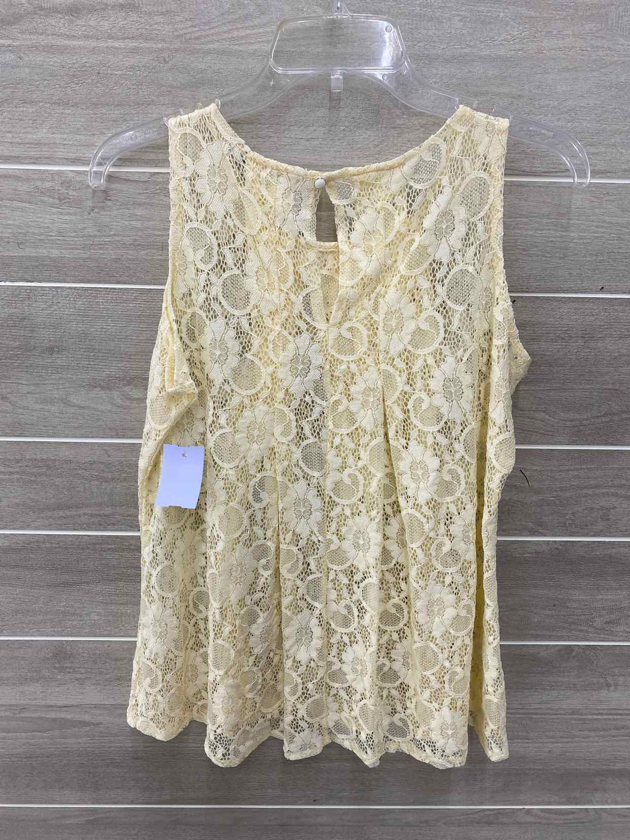 Daisy Fuentes Cream Womens Size M Tank Top