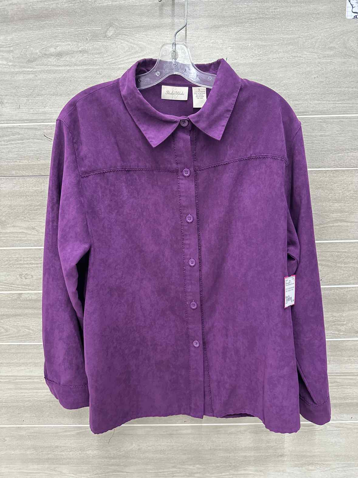 Studio Works Size XL Purple Womens Shirt