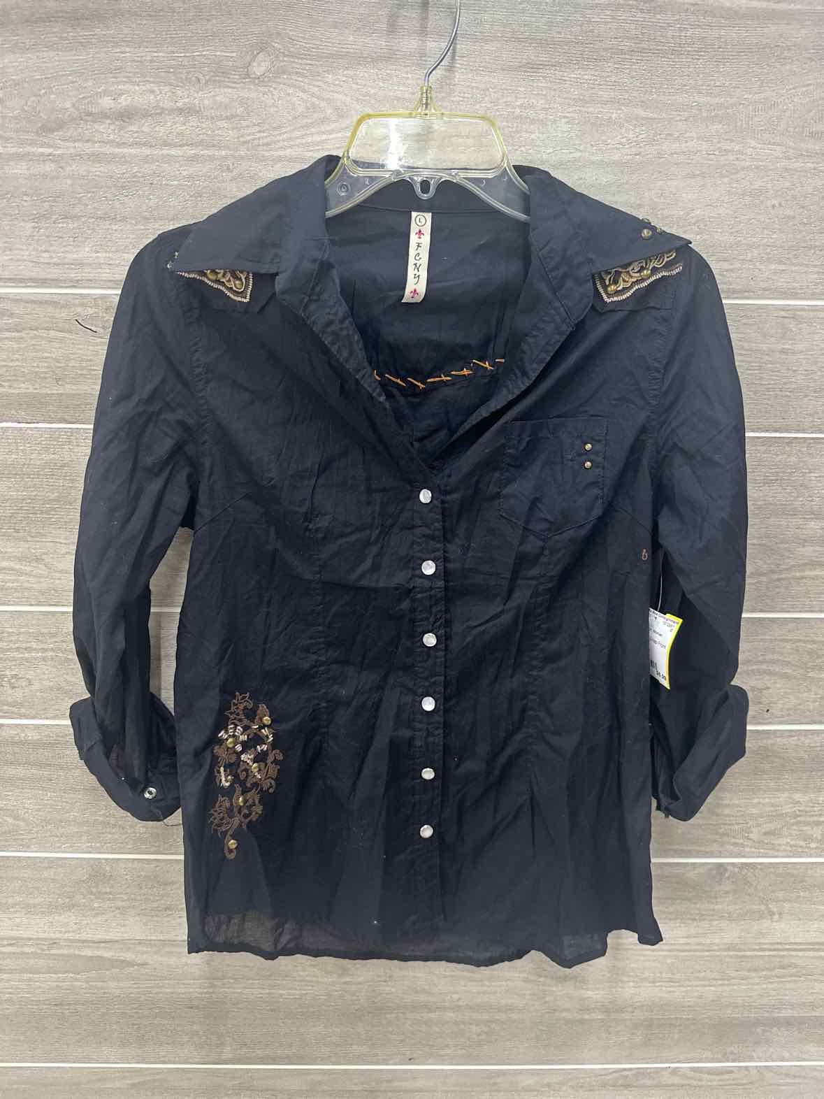 Black Junior Women Size L Shirt