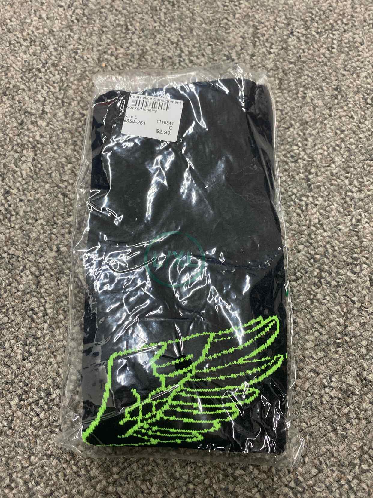 Black Womens Size L Socks/Hoseiry