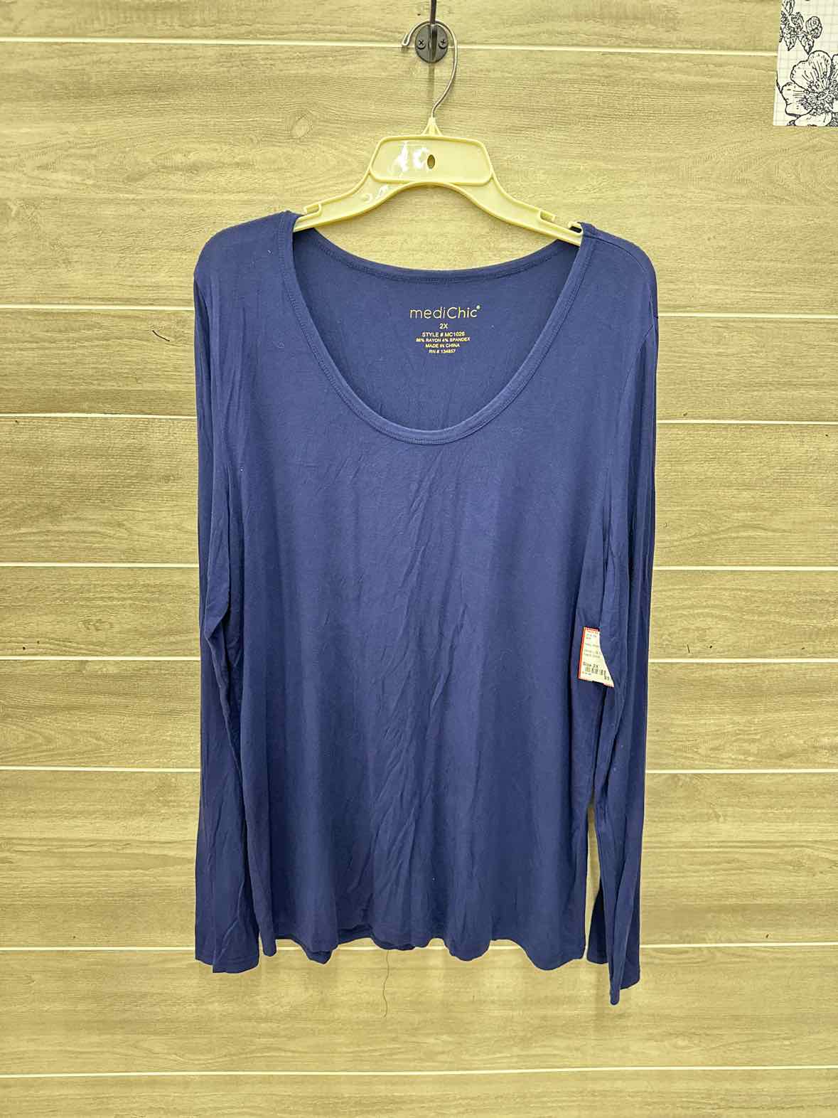 Navy Womens Women Size 2X Shirt