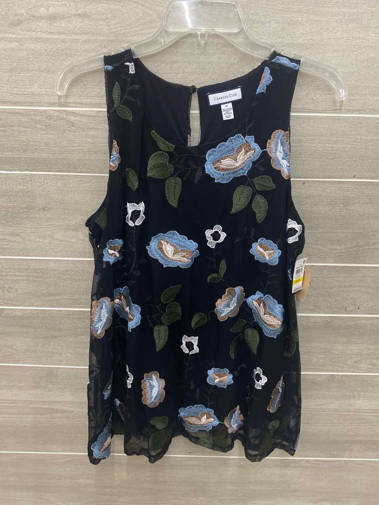 Charter Club Black Womens Size M Tank Top