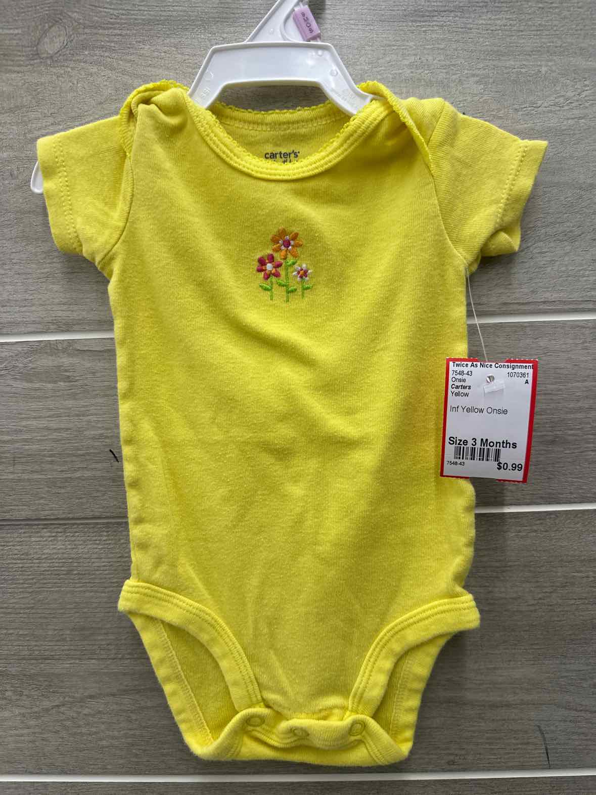 Carters Infant 3 Months Onsie