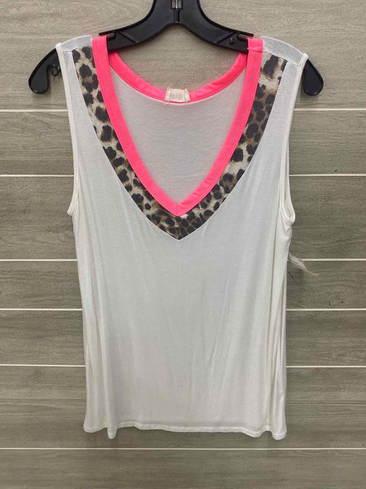 Bibi White Womens Size L Tank Top
