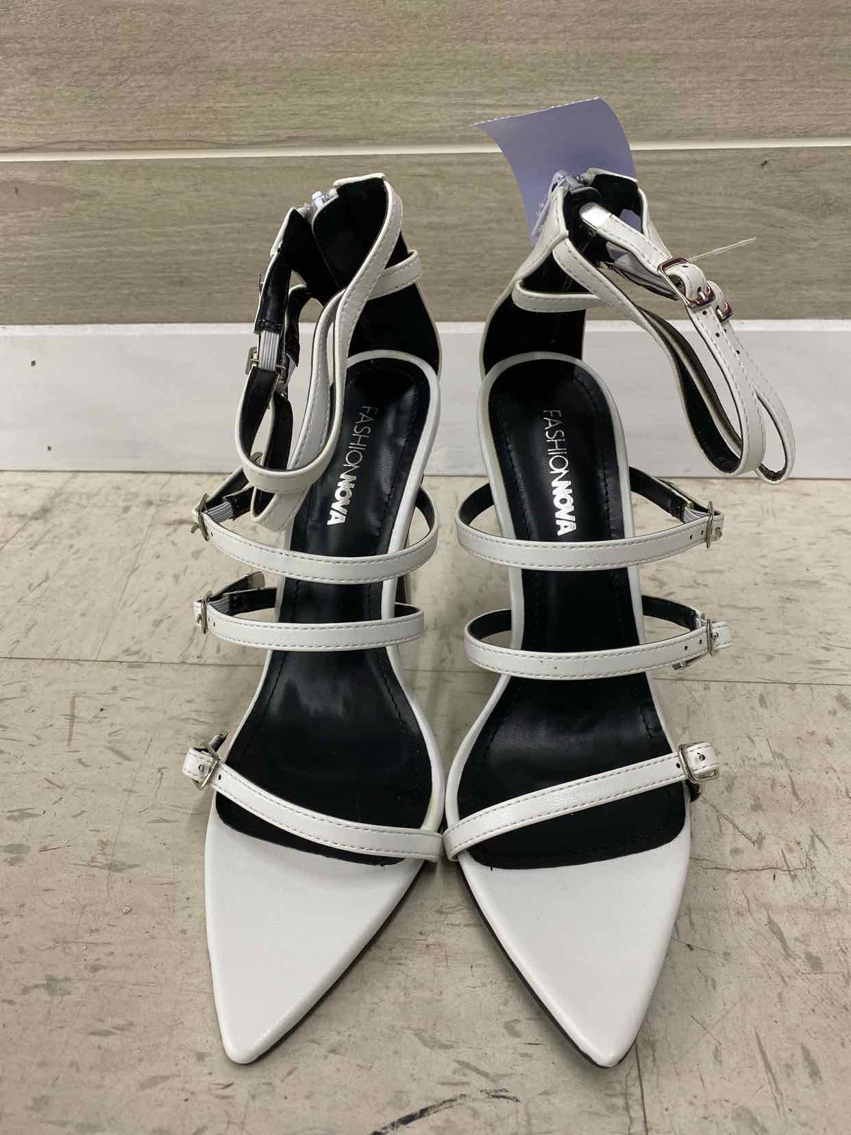 Fashion Nova White Womens Size 6.5 Sandals