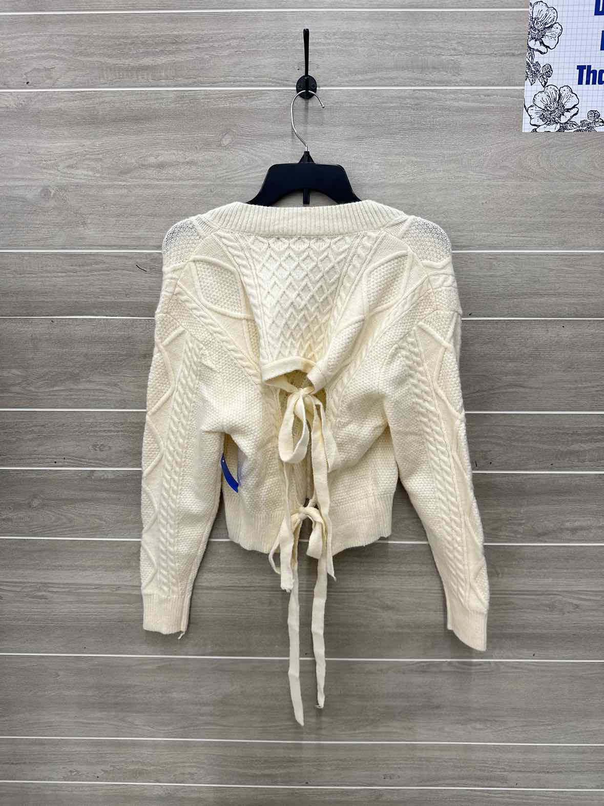 Miss Sparkling Size XL Cream Womens Sweater