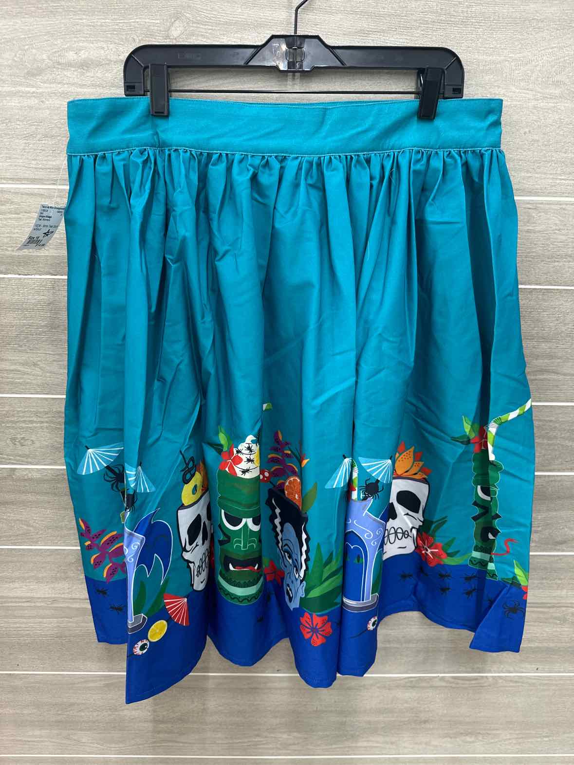Unique Vintage Teal Womens Size 16 Skirt