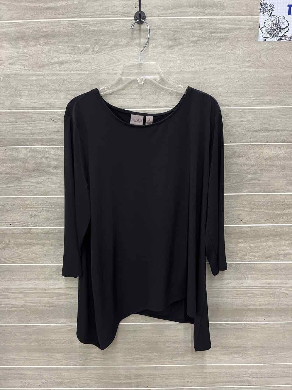 Chico's Size 16 Black Plus Shirt