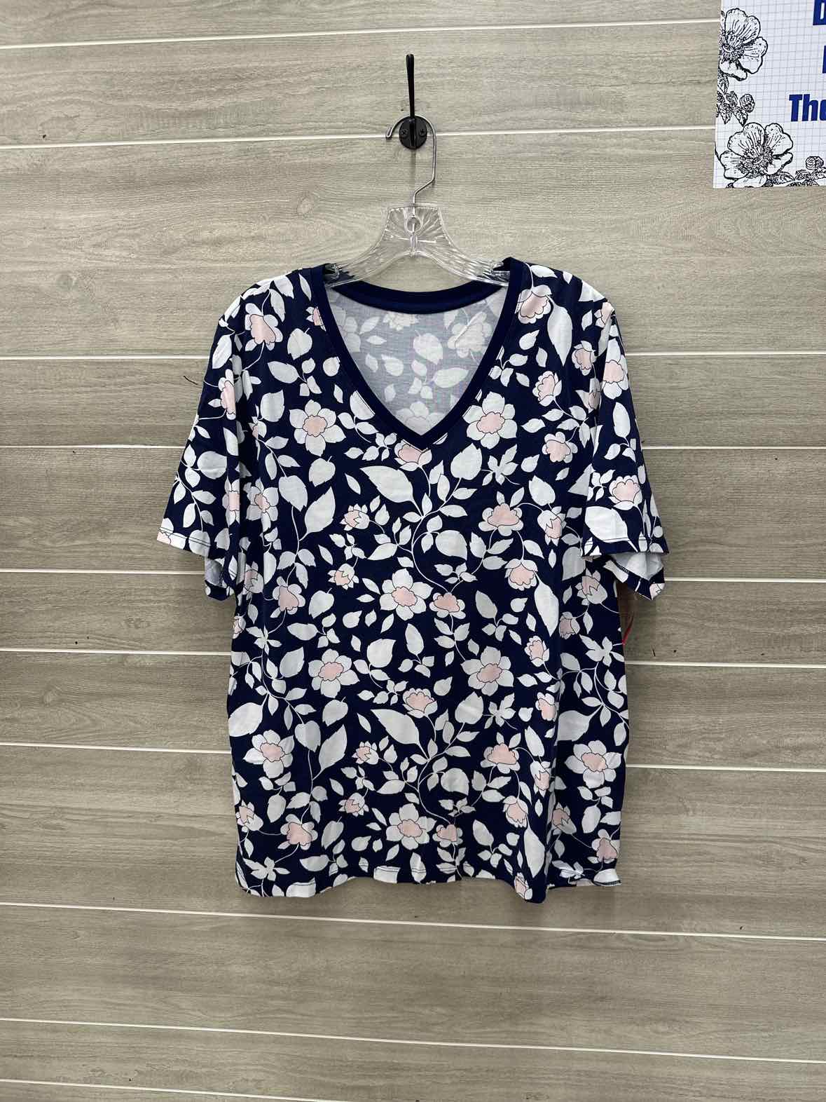 Lands End Blue Womens Women Size 16 Shirt