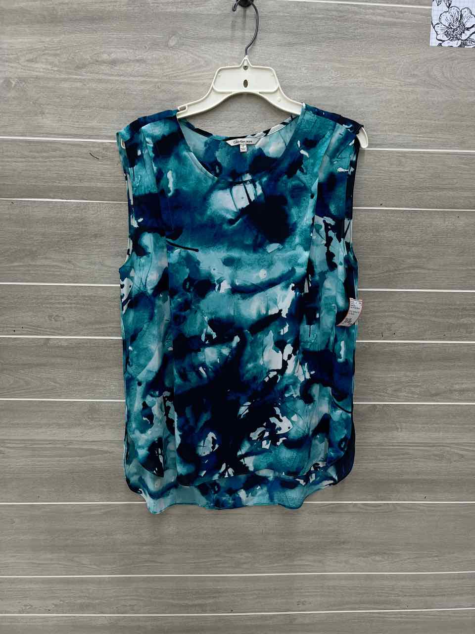 Calvin Klein Teal Womens Women Size S/M Tank Top