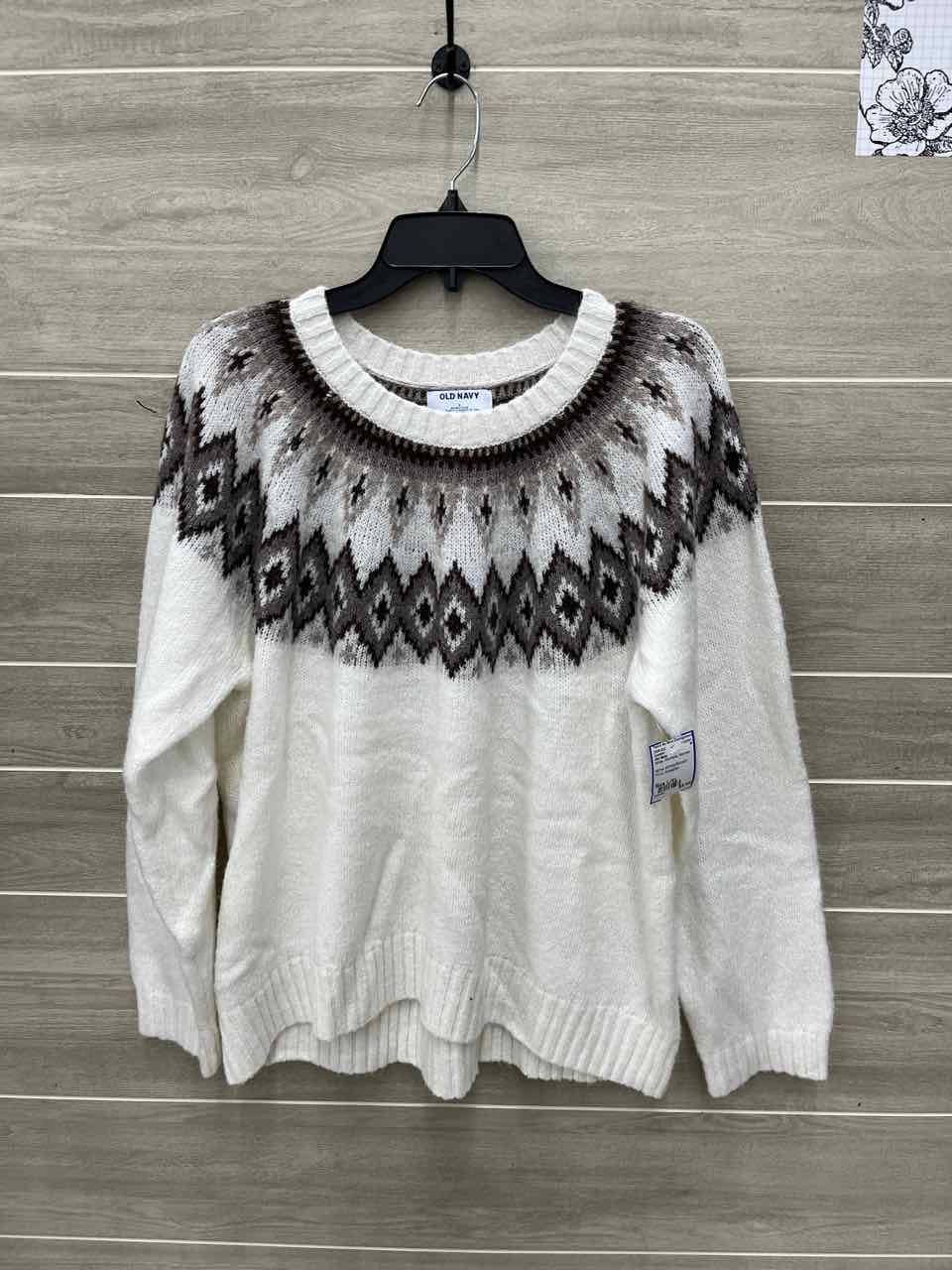 Old Navy Size L/XL White Womens Sweater