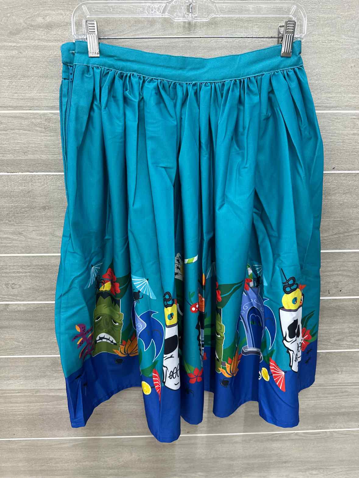 Unique Vintage Teal Womens Size 6/8 Skirt
