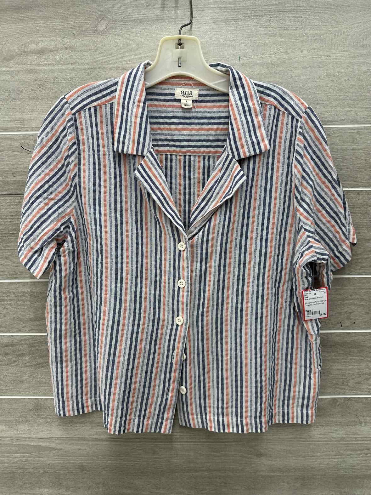 ANA Size L Blue Womens Shirt