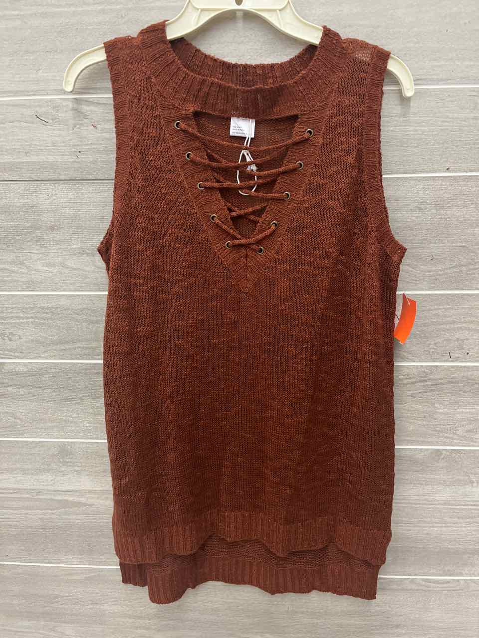 Grace & Lace Size S Orange Womens Tank Top