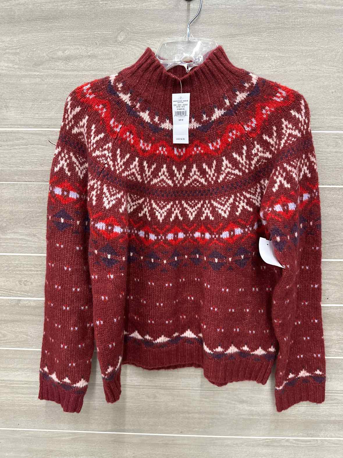 American Eagle Size M Burgundy Womens Sweater