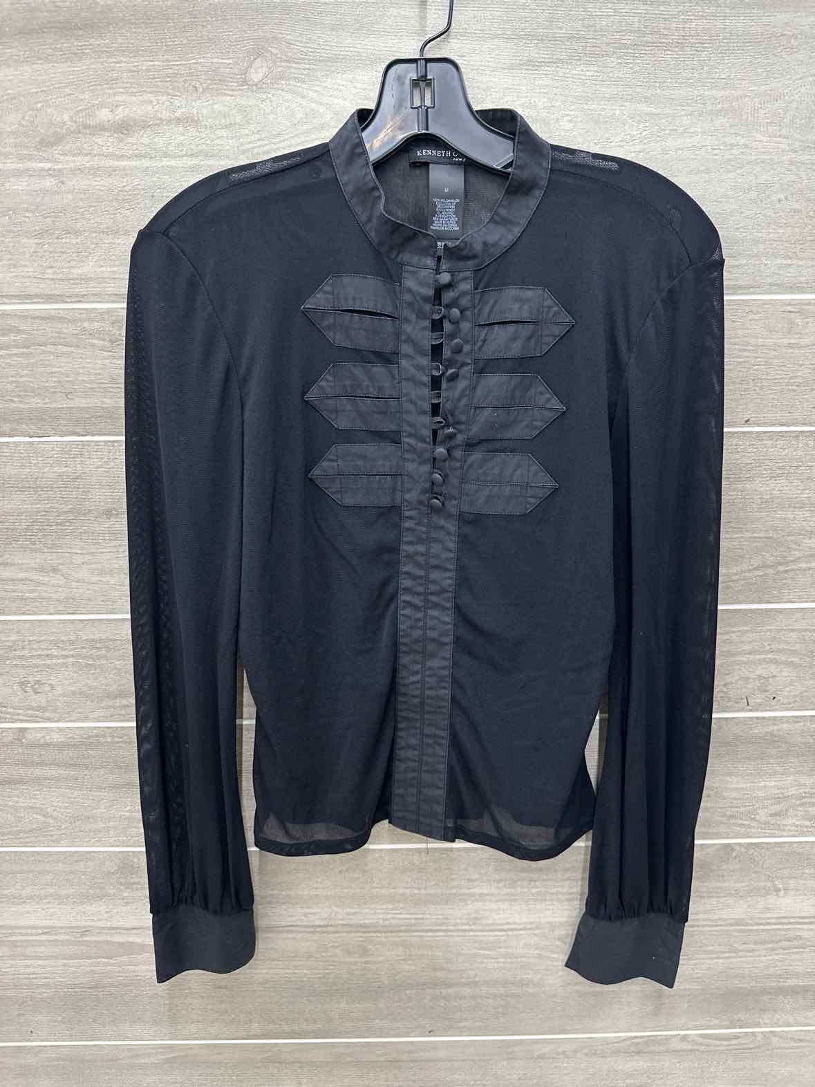 Kenneth Cole Black Womens Size M Shirt