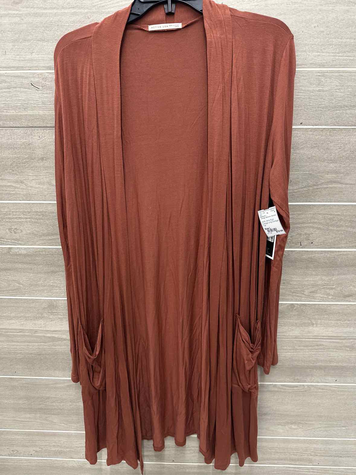 Active USA Size L Orange Womens Shirt