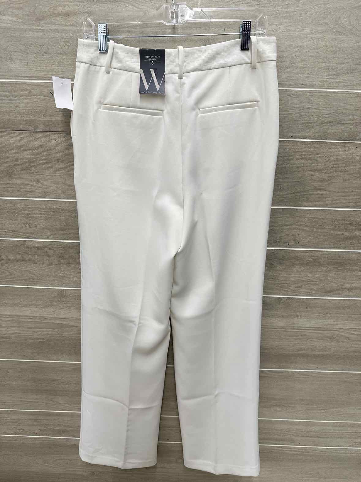 Worthington Size 8 Cream Womens Pants